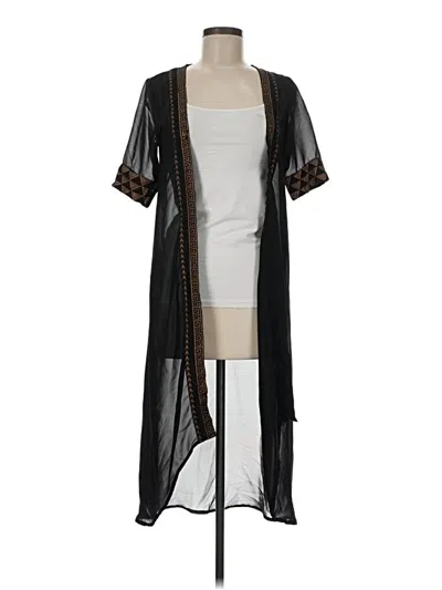 Pre-owned Unbranded Kimono In Black