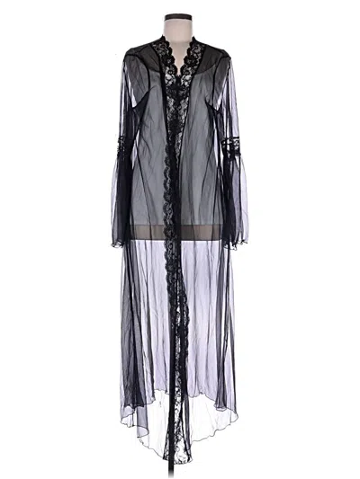 Pre-owned Unbranded Kimono In Black