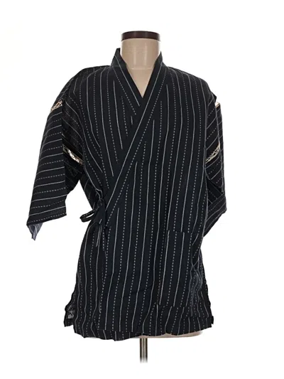 Pre-owned Unbranded Kimono In Black