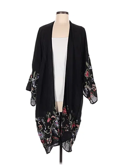 Pre-owned Unbranded Kimono In Black