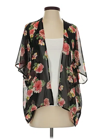 Pre-owned Unbranded Kimono In Black