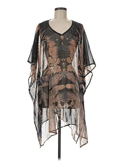 Pre-owned Unbranded Kimono In Black