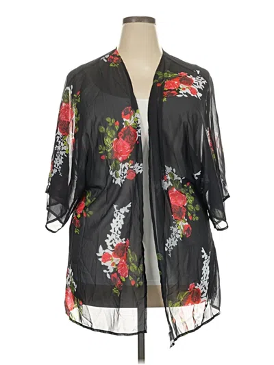 Pre-owned Unbranded Kimono In Black