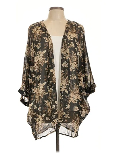 Pre-owned Unbranded Kimono In Black