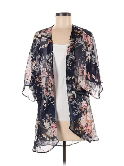 Pre-owned Unbranded Kimono In Blue