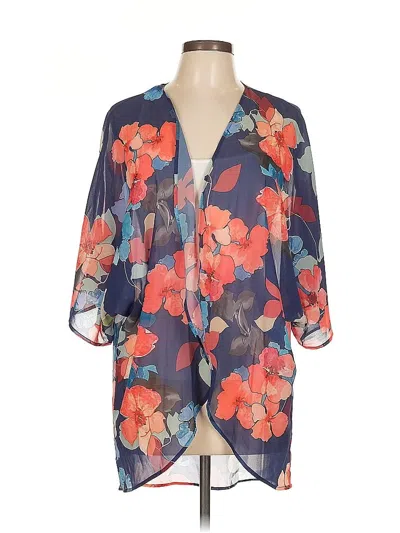 Pre-owned Unbranded Kimono In Blue