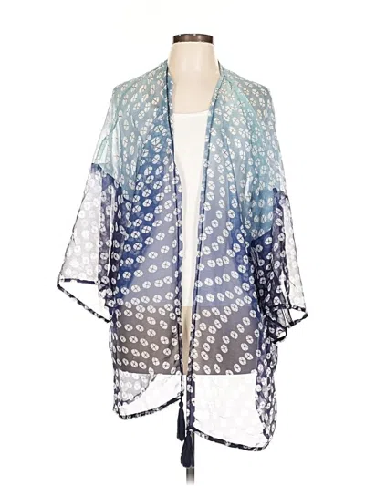 Pre-owned Unbranded Kimono In Blue