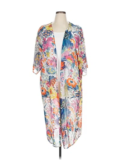 Pre-owned Unbranded Kimono In Blue