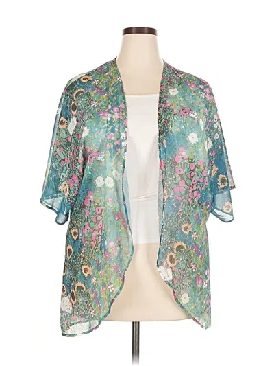 Pre-owned Unbranded Kimono In Blue