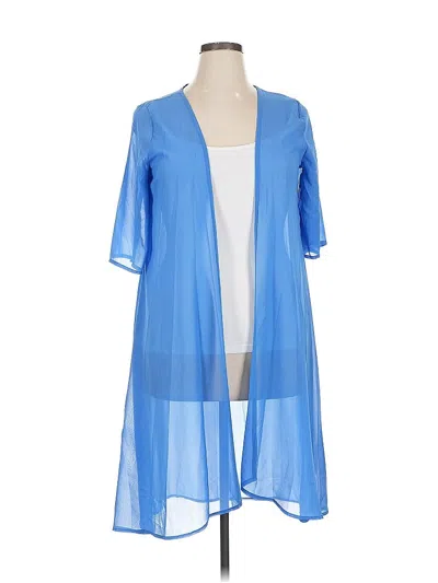 Pre-owned Unbranded Kimono In Blue
