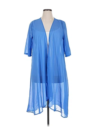 Pre-owned Unbranded Kimono In Blue