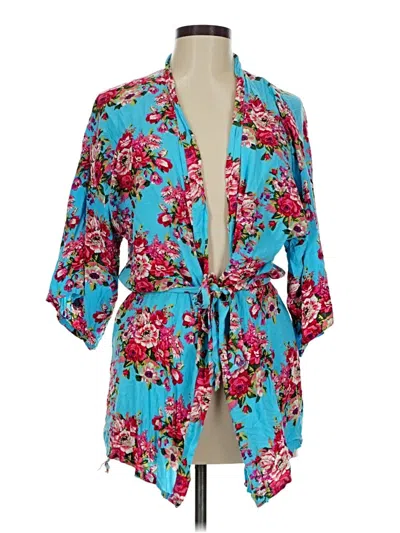 Pre-owned Unbranded Kimono In Blue