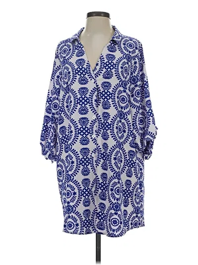 Pre-owned Unbranded Kimono In Blue