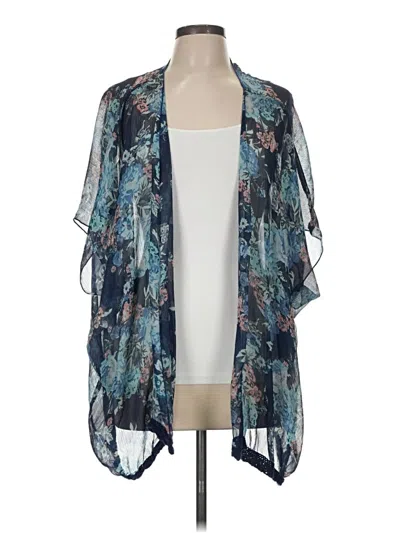 Pre-owned Unbranded Kimono In Blue