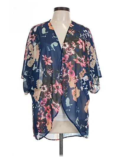 Pre-owned Unbranded Kimono In Blue