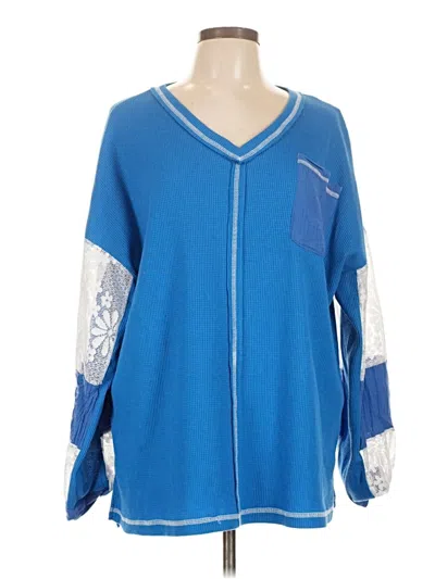 Pre-owned Unbranded Kimono In Blue