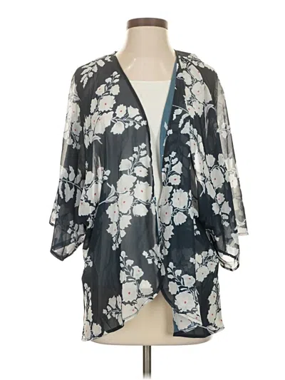Pre-owned Unbranded Kimono In Blue