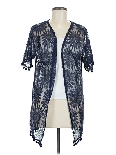 Pre-owned Unbranded Kimono In Blue
