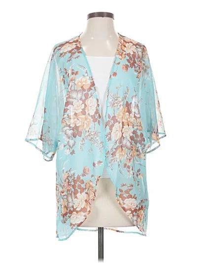 Pre-owned Unbranded Kimono In Blue