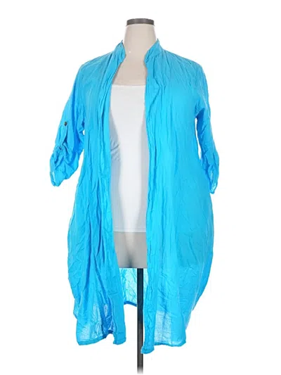 Pre-owned Unbranded Kimono In Blue