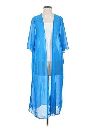 Pre-owned Unbranded Kimono In Blue