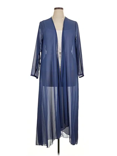 Pre-owned Unbranded Kimono In Blue