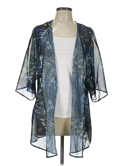 Pre-owned Unbranded Kimono In Blue