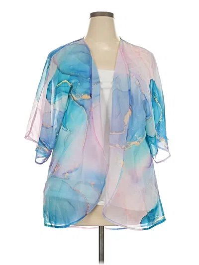 Pre-owned Unbranded Kimono In Blue