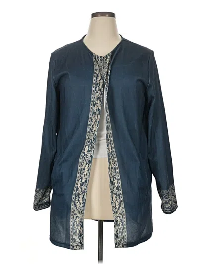 Pre-owned Unbranded Kimono In Blue
