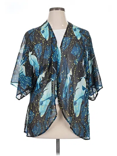 Pre-owned Unbranded Kimono In Blue