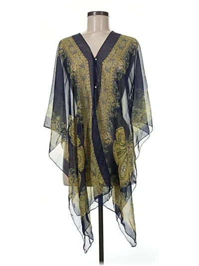 Pre-owned Unbranded Kimono In Blue
