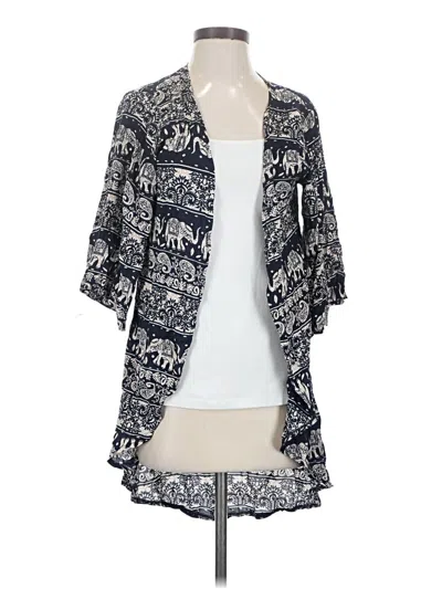 Pre-owned Unbranded Kimono In Blue