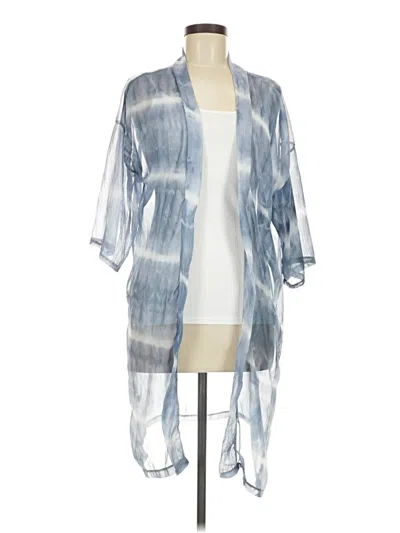 Pre-owned Unbranded Kimono In Blue