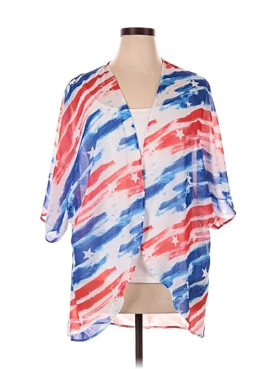 Pre-owned Unbranded Kimono In Blue