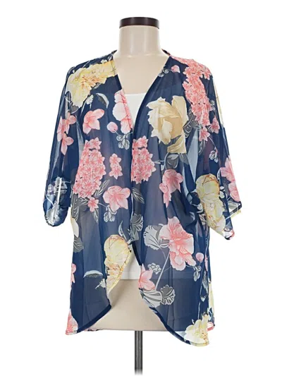 Pre-owned Unbranded Kimono In Blue
