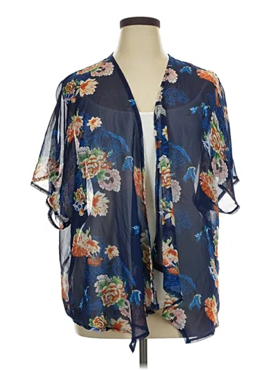 Pre-owned Unbranded Kimono In Blue