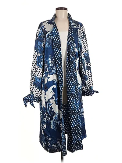 Pre-owned Unbranded Kimono In Blue