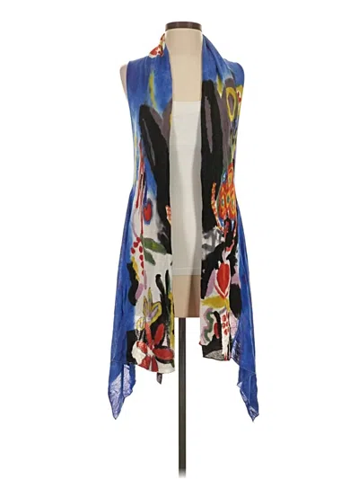 Pre-owned Unbranded Kimono In Blue
