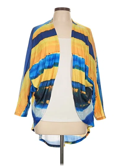 Pre-owned Unbranded Kimono In Blue