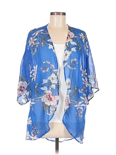 Pre-owned Unbranded Kimono In Blue