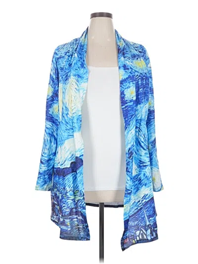 Pre-owned Unbranded Kimono In Blue