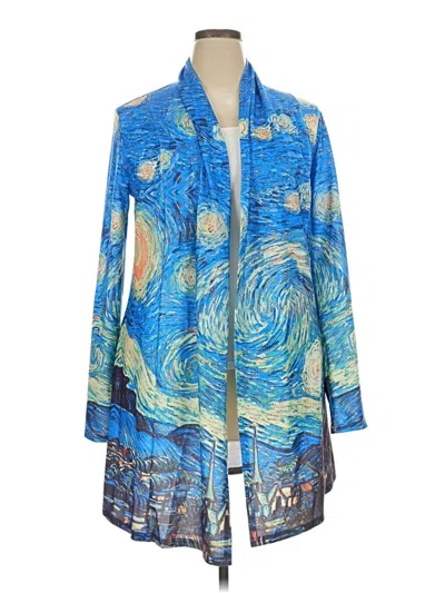 Pre-owned Unbranded Kimono In Blue