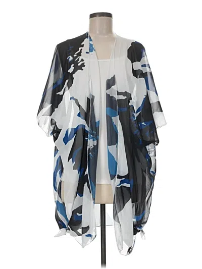 Pre-owned Unbranded Kimono In Blue