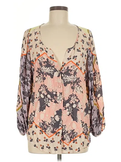 Pre-owned Unbranded Kimono In Brown