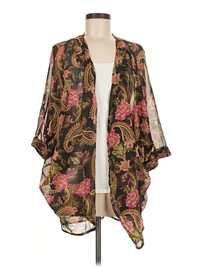 Pre-owned Unbranded Kimono In Brown