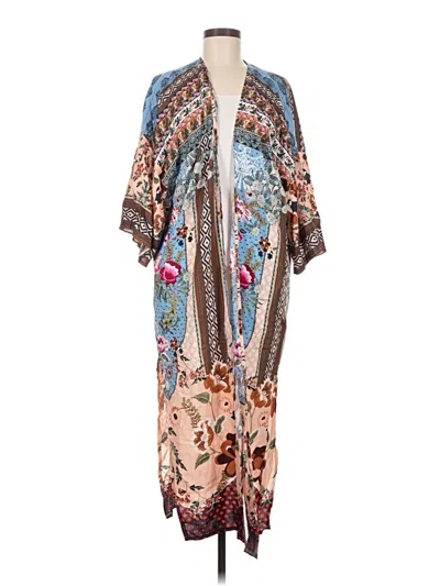 Pre-owned Unbranded Kimono In Brown
