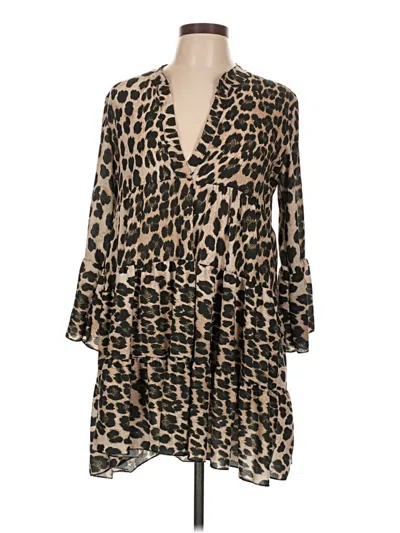 Pre-owned Unbranded Kimono In Brown