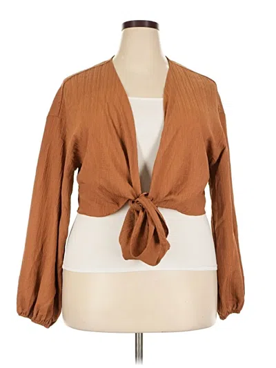 Pre-owned Unbranded Kimono In Brown