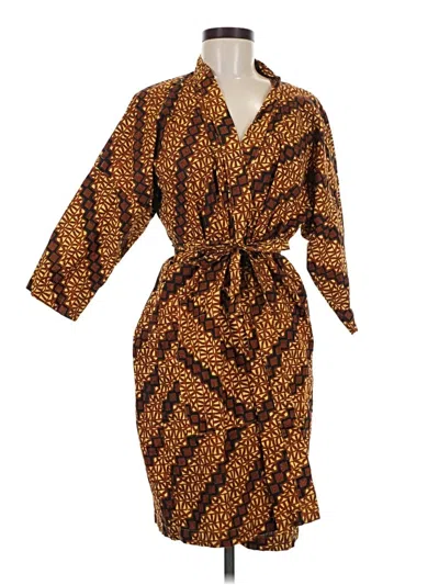 Pre-owned Unbranded Kimono In Brown