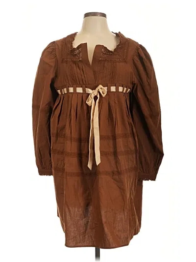 Pre-owned Unbranded Kimono In Brown